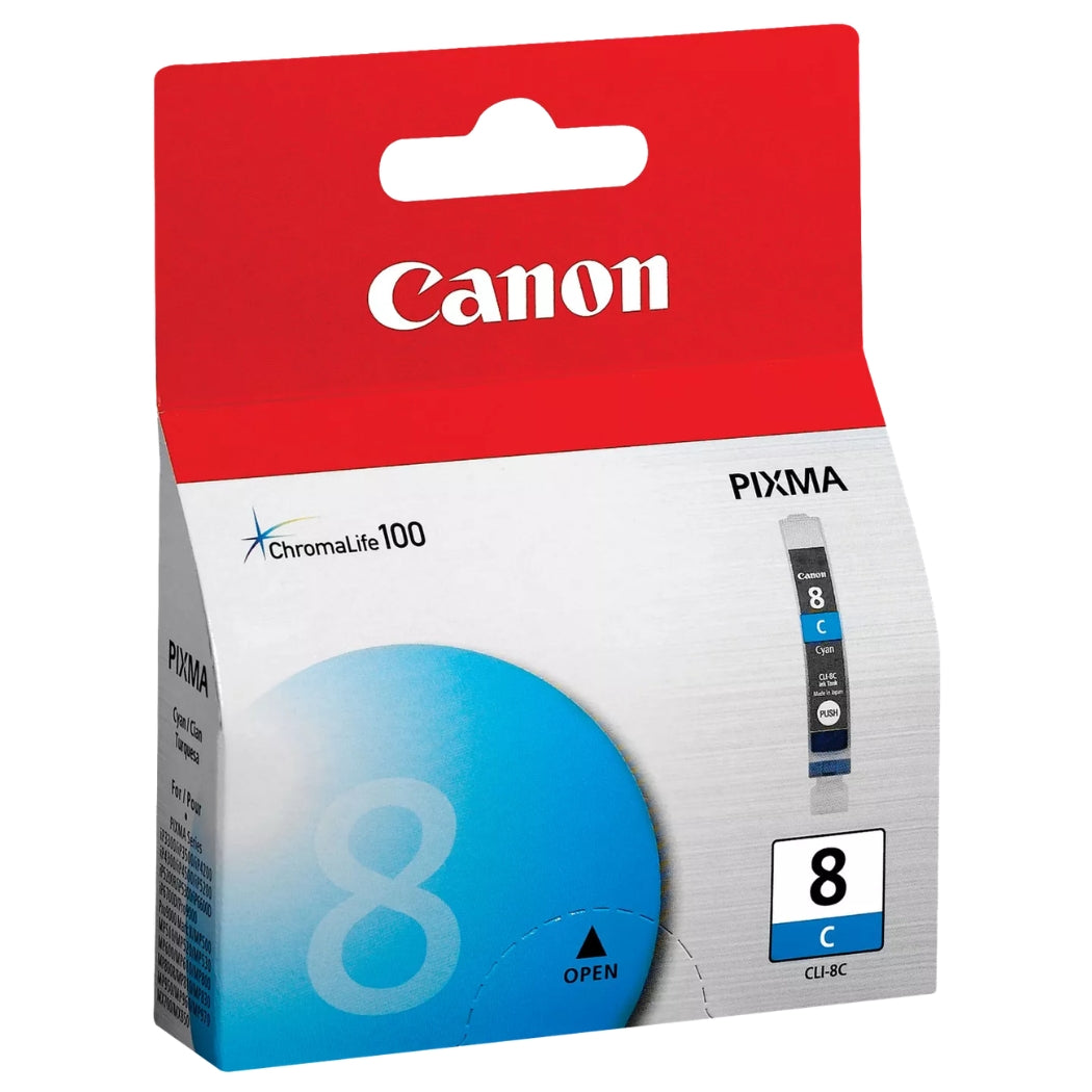 New, Pre-Owned - Canon CLI-8 Color Standard Yield Cyan Ink Tank
