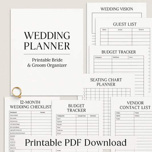 Wedding Planner Kit – Printable Bride & Groom Organizer