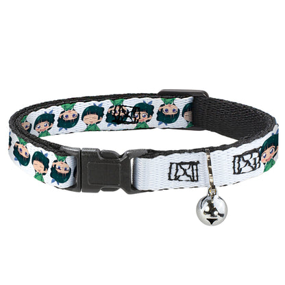 Breakaway Cat Collar with Bell - The Apothecary Diaries Chibi Maomao Expressions Flip White