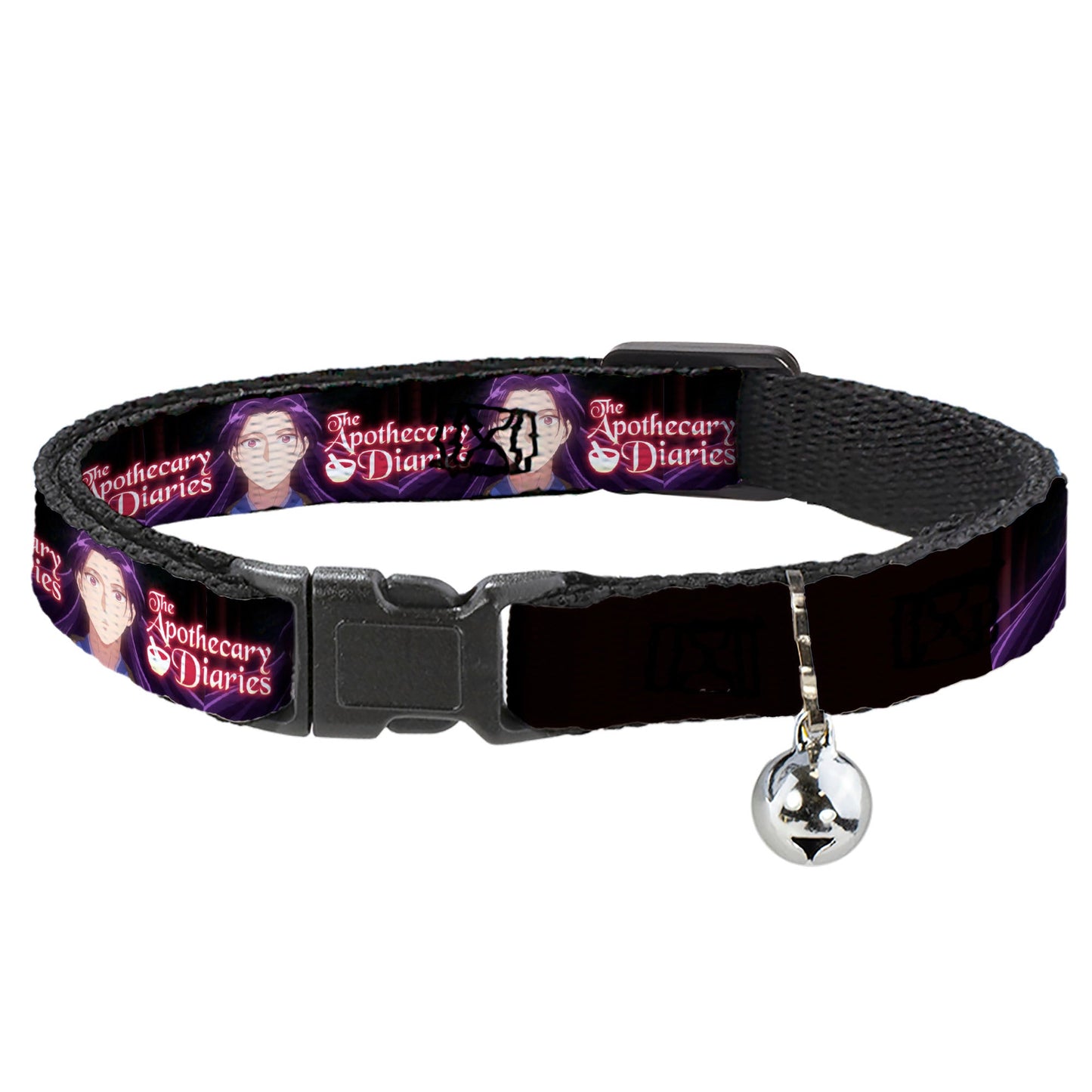 Breakaway Cat Collar with Bell - THE APOTHECARY DIARIES Jinshi Pose and Title Logo Black