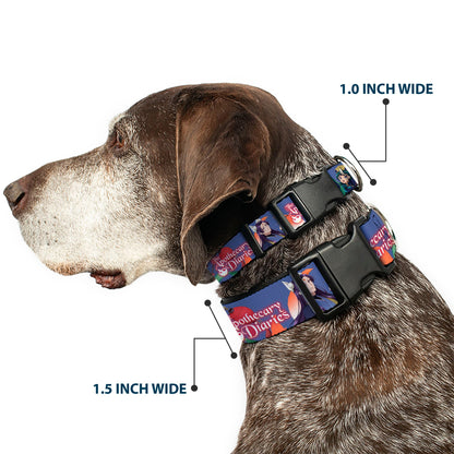 Plastic Clip Collar - THE APOTHECARY DIARIES Jinshi and Maomao Pose and Title Logo Purple