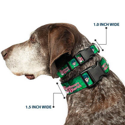 Plastic Clip Collar - THE APOTHECARY DIARIES Maomao Grinding Pose and Title Logo Greens