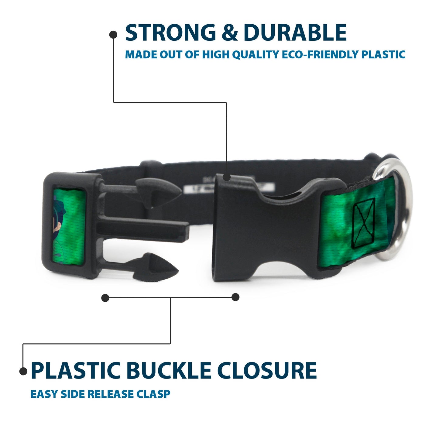 Plastic Clip Collar - THE APOTHECARY DIARIES Maomao Grinding Pose and Title Logo Greens
