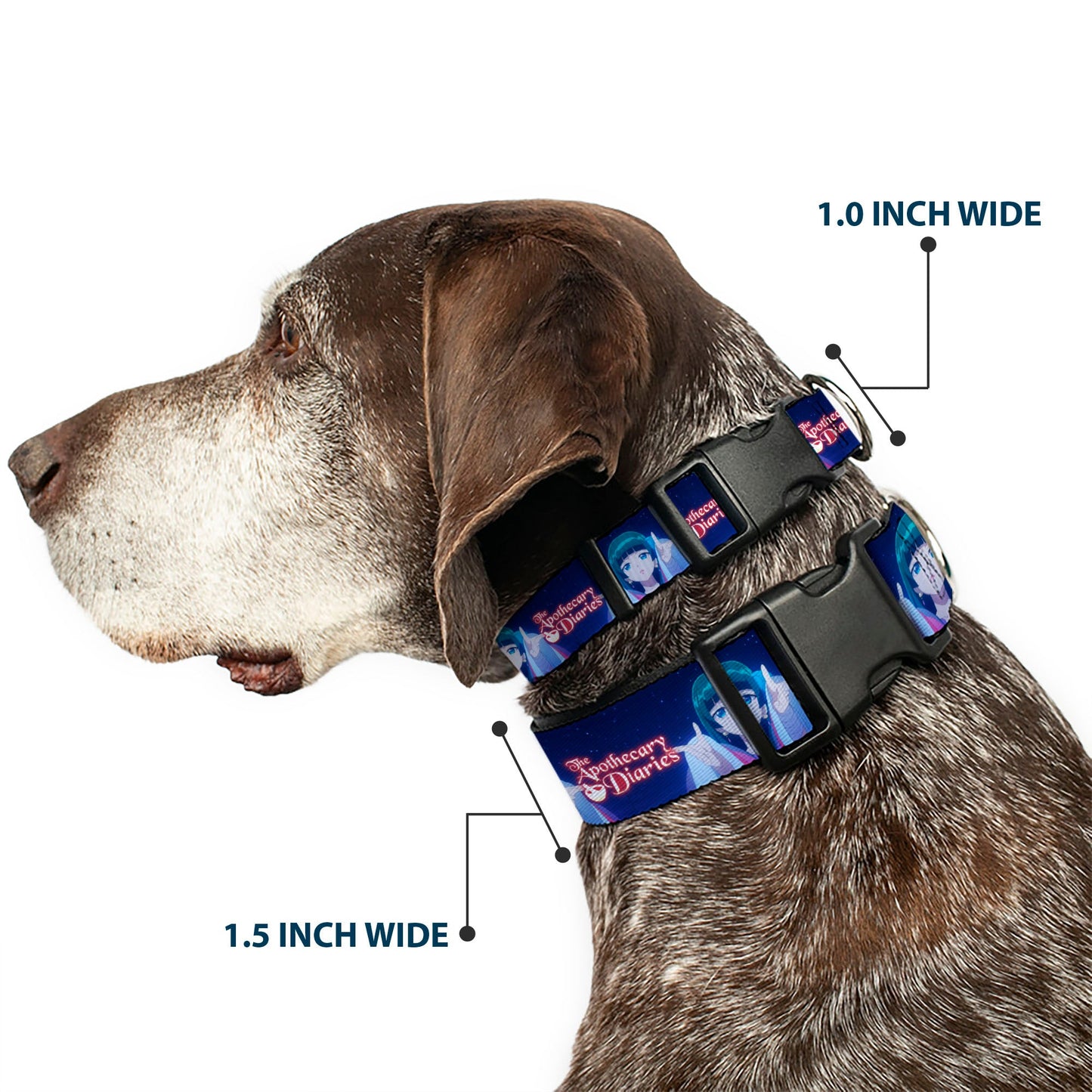 Plastic Clip Collar - THE APOTHECARY DIARIES Maomao Hands Out Pose and Title Logo Purples