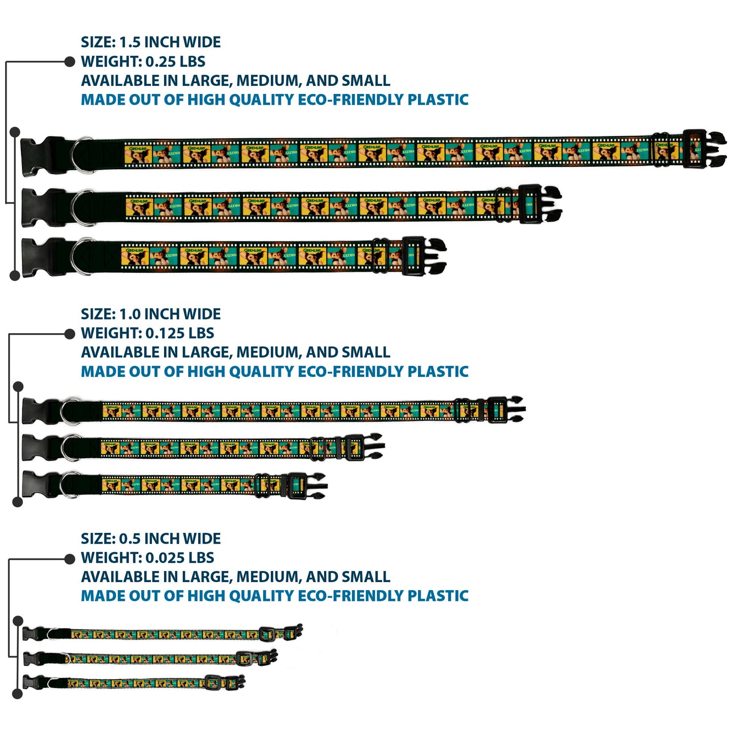 Plastic Clip Collar - Gremlins GIZMO Film Strip Pose Blocks