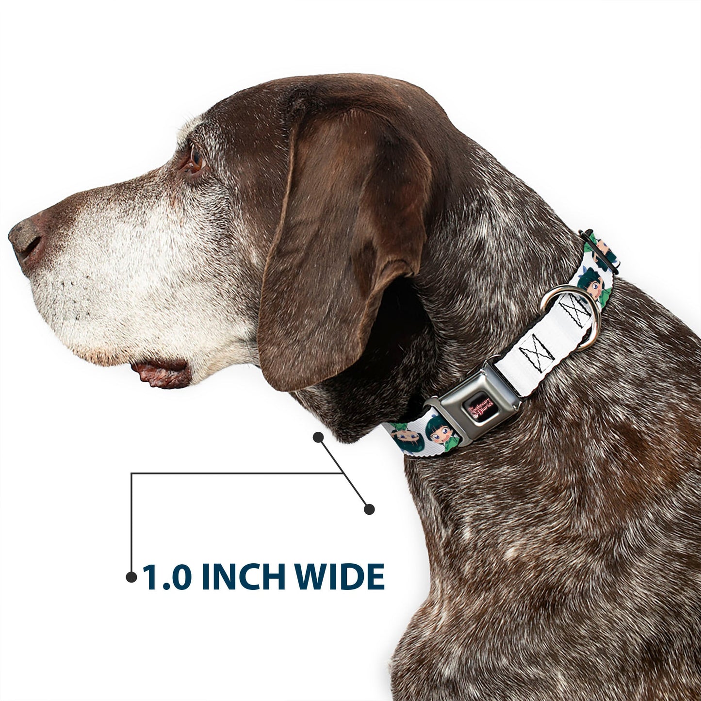 THE APOTHECARY DIARIES Title Logo Full Color Black/Red/White Seatbelt Buckle Collar - The Apothecary Diaries Chibi Maomao Expressions Flip White