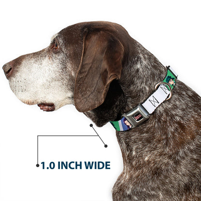 THE APOTHECARY DIARIES Title Logo Full Color Black/Red/White Seatbelt Buckle Collar - The Apothecary Diaries Jinshi and Maomao Pose Blocks White/Blue/Green