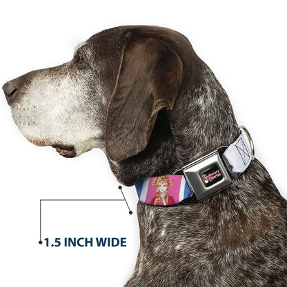THE APOTHECARY DIARIES Title Logo Full Color Black/Red/White Seatbelt Buckle Collar - The Apothecary Diaries Gyokuyo and Lihua Pose Blocks White/Pink/Blue