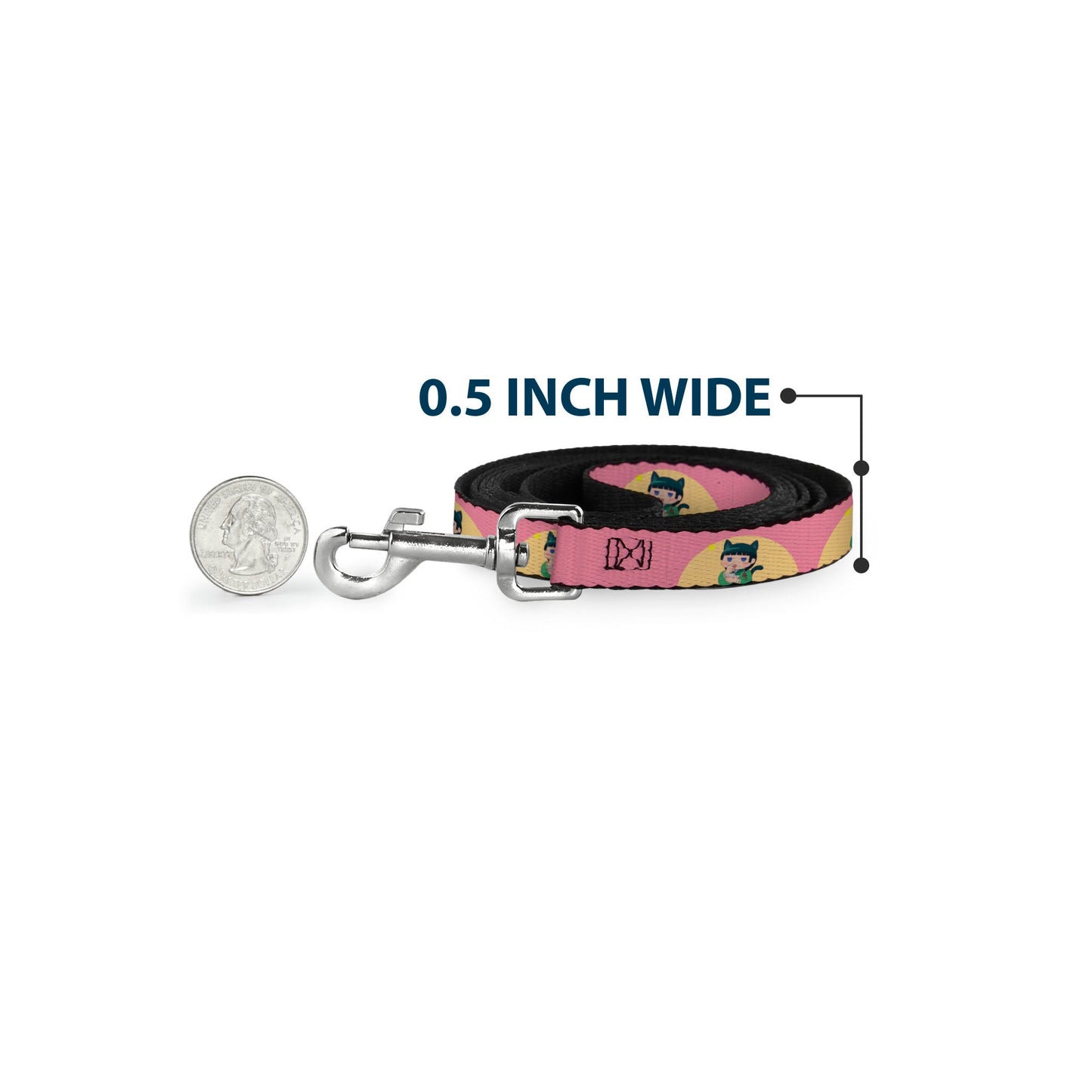 Dog Leash - The Apothecary Diaries Chibi Maomao Cat Pose Pink/Yellow