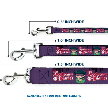 Dog Leash - THE APOTHECARY DIARIES Chibi Maomao Pose and Title Logo Purple