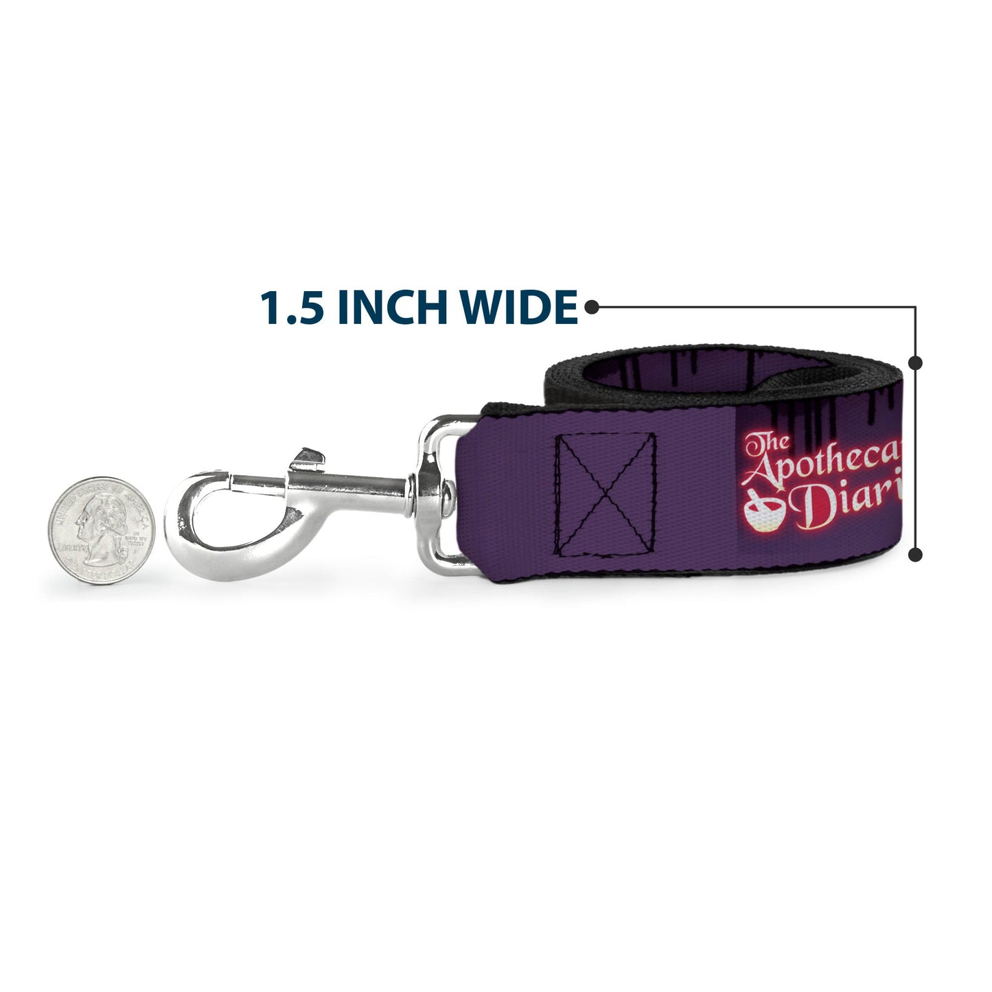 Dog Leash - THE APOTHECARY DIARIES Chibi Maomao Pose and Title Logo Purple