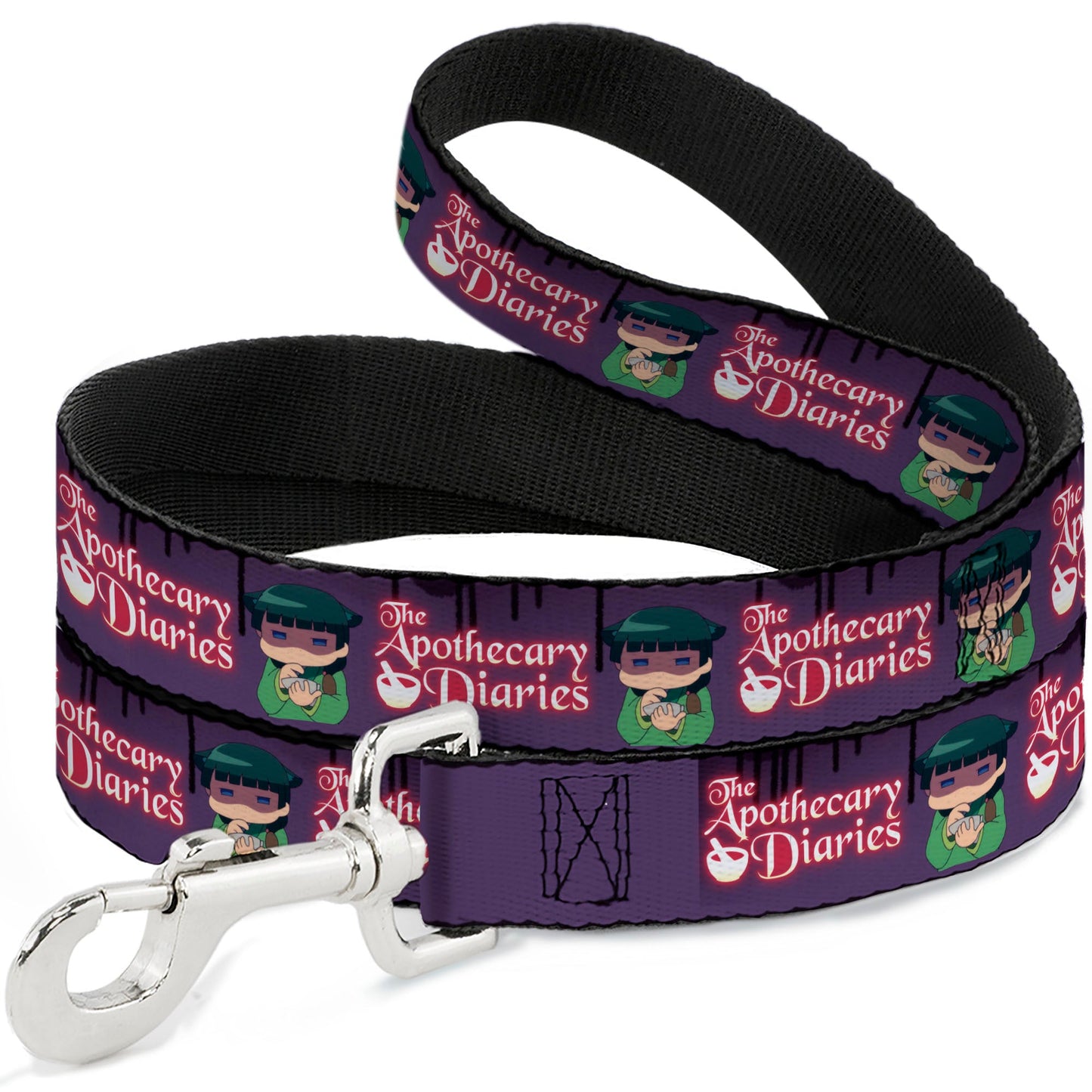 Dog Leash - THE APOTHECARY DIARIES Chibi Maomao Pose and Title Logo Purple
