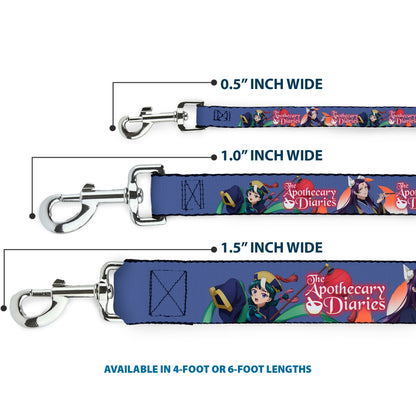 Dog Leash - THE APOTHECARY DIARIES Jinshi and Maomao Pose and Title Logo Purple