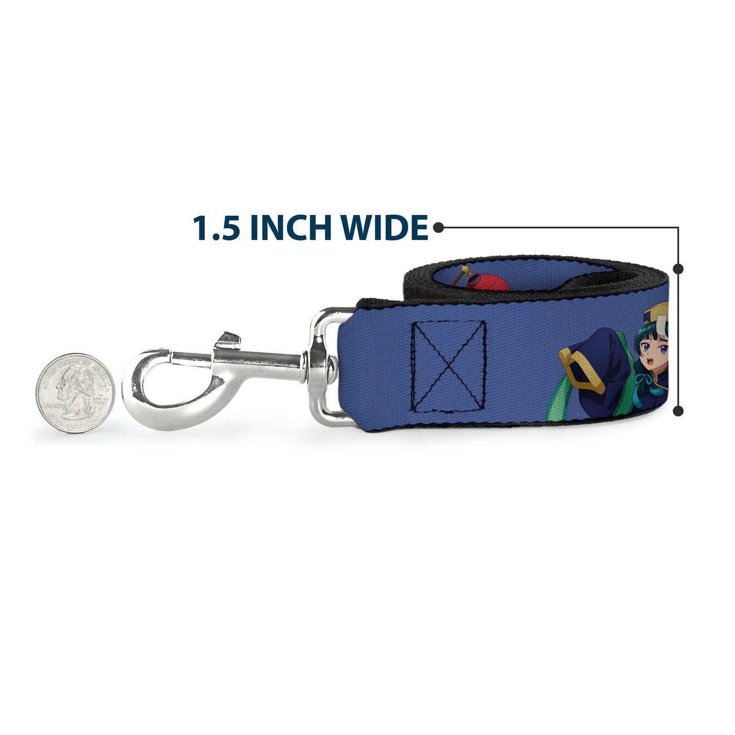 Dog Leash - THE APOTHECARY DIARIES Jinshi and Maomao Pose and Title Logo Purple