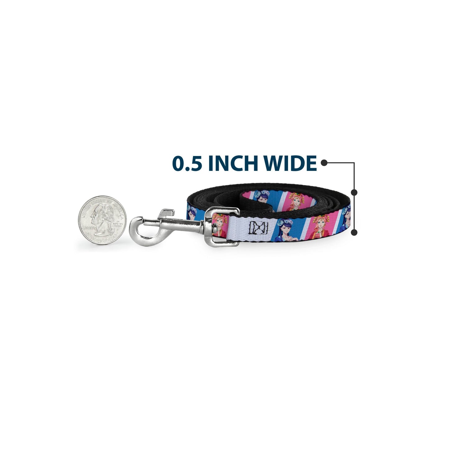 Dog Leash - The Apothecary Diaries Gyokuyo and Lihua Pose Blocks White/Pink/Blue