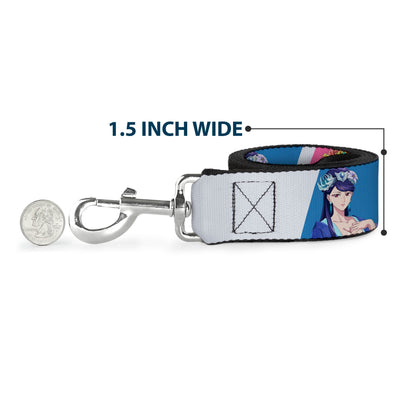 Dog Leash - The Apothecary Diaries Gyokuyo and Lihua Pose Blocks White/Pink/Blue