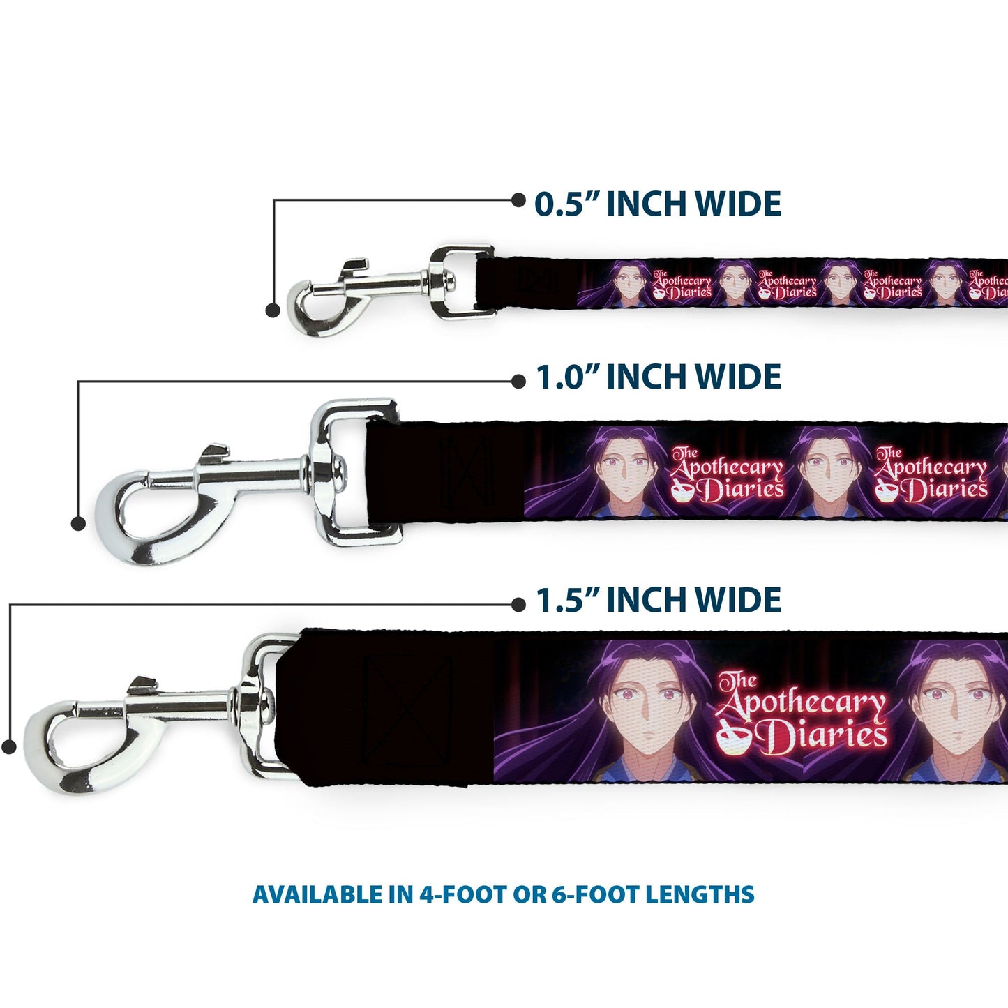 Dog Leash - THE APOTHECARY DIARIES Jinshi Pose and Title Logo Black