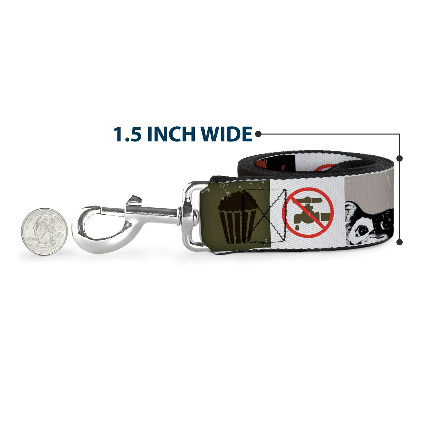 Dog Leash - Gremlins GIZMO Poses/Rules Blocks Red/Greens/Grays/White