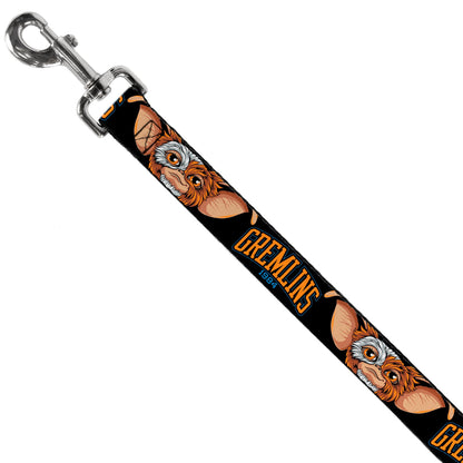 Dog Leash - GREMLINS 1984 Gizmo Face Close-Up Black