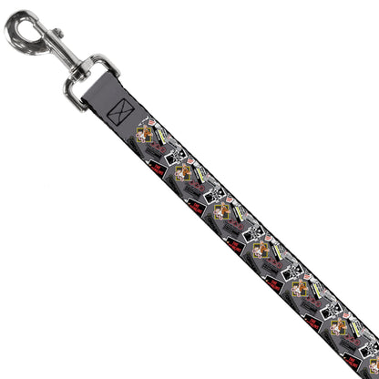 Dog Leash - Gremlins Gizmo Pose and Rules Collage Gray