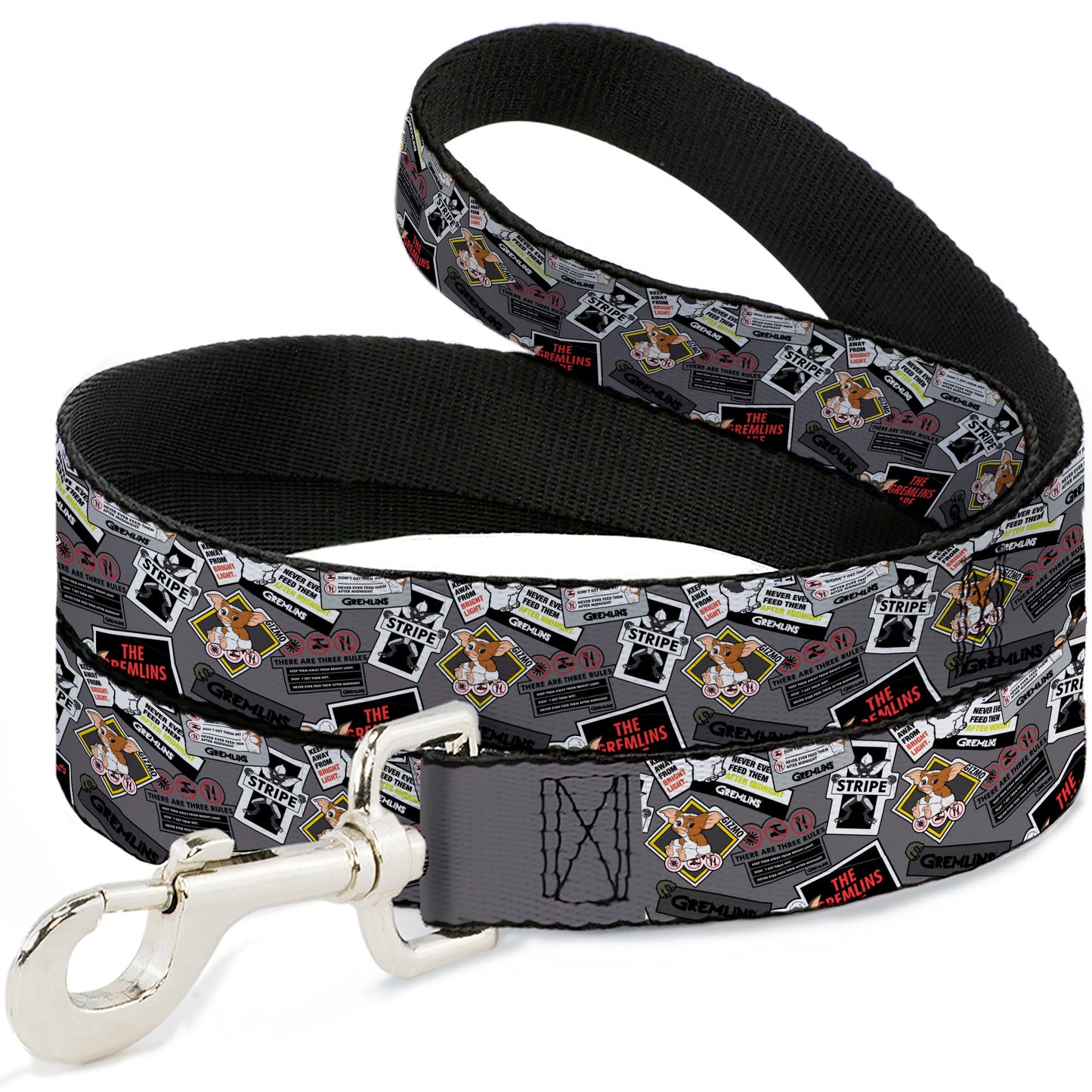 Dog Leash - Gremlins Gizmo Pose and Rules Collage Gray