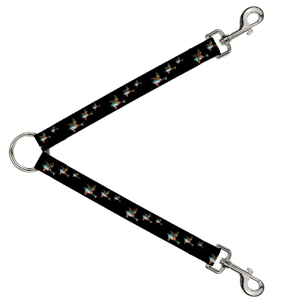 Dog Leash Splitter - Flying Mallards Black