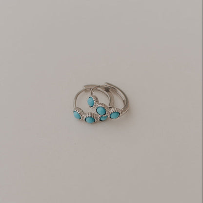 Lainey Turquoise Hoops