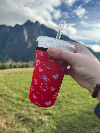 Valentines Howdy Coffee Sleeve