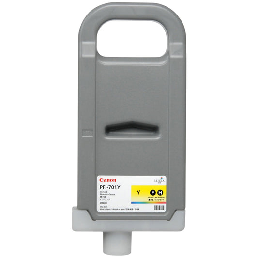 New, Pre-Owned - Canon 700ml PFI-701 Yellow High-Yield Ink Cartridge, 0903B001AA