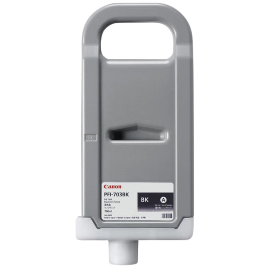 New, Pre-Owned - Canon PFI-703BK Standard Yield Black Ink Cartridge, 2963B001AA