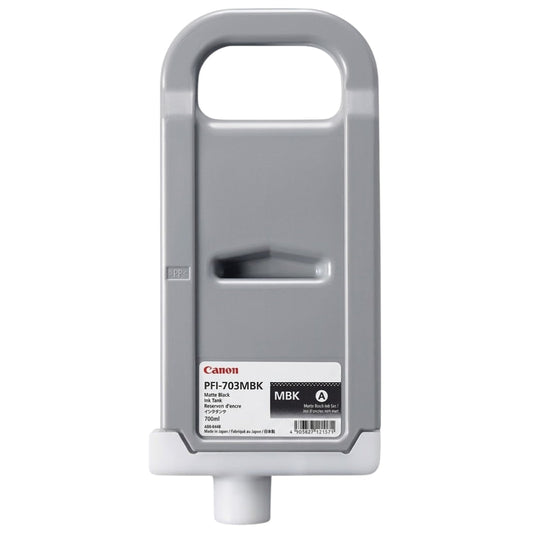 New, Pre-Owned - Canon PFI-703MBK Standard Yield Mattle Black Ink Cartridge, 2962B001AA