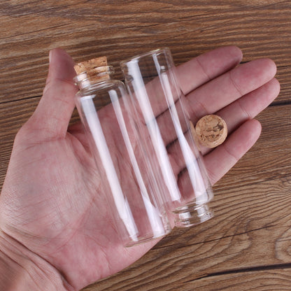24 Clear Glass Bottles with Cork Stoppers - Various Sizes (10ml to 30ml) - Perfect for DIY Crafts, Spice Storage, and Vials