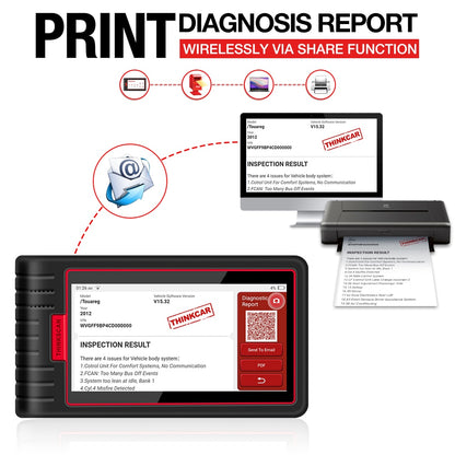 THINKCAR ThinkScan Max Automotive Diagnostic Tools Full system OBD2 Scanner AF DPF IMMO 28 Reset ECU Coding PK ThinkTool