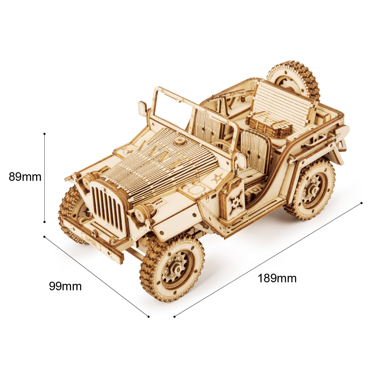 Robotime Rokr 3D Wooden Puzzle Montessori Toys Steam Train, Army Jeep, Heavy Truck Model Building Kits for Kids