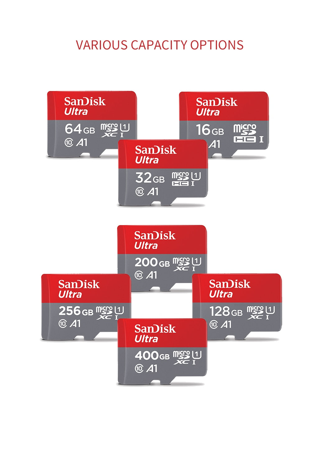 Sandisk Ultra Micro SD 128GB 32GB 64GB 256GB 400GB 512GB 1TB Micro SD Card SD/TF Flash Card Memory Card 128 gb microSD for Phone