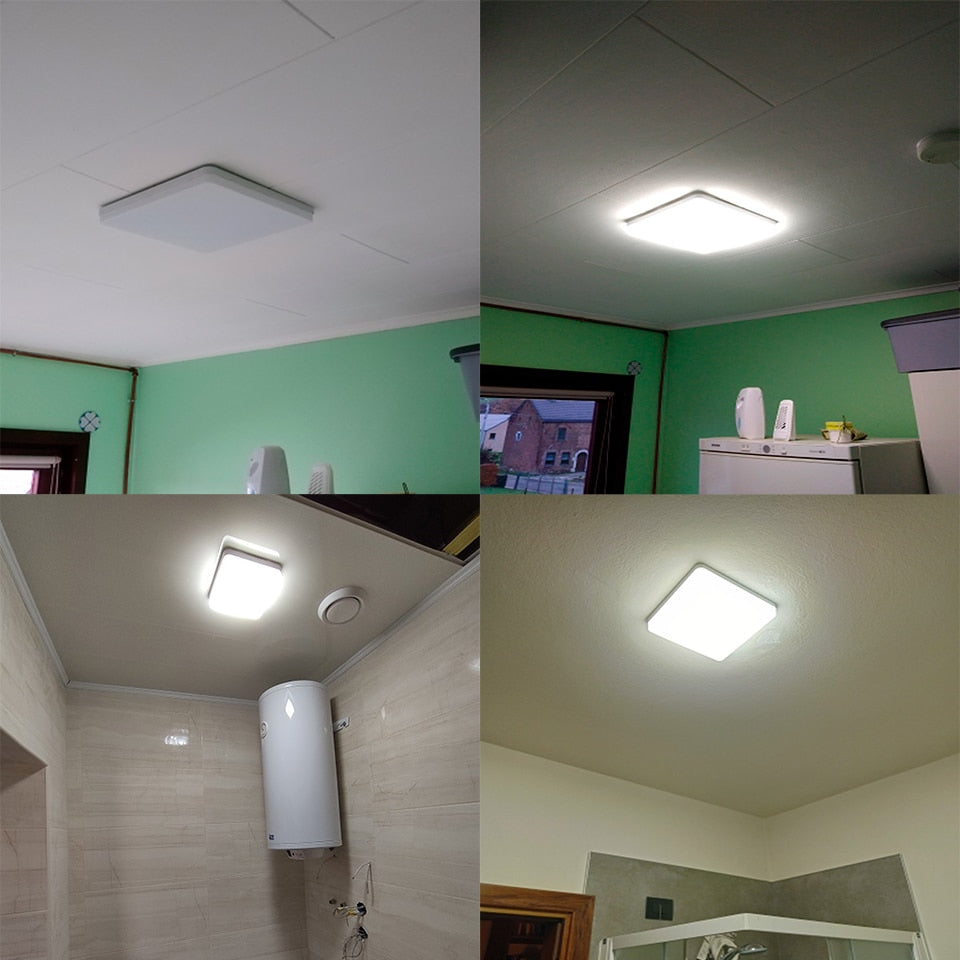 Square LED Ceiling Lamp - Bedroom Lighting in Neutral White, Cold White, and Warm White - 48W, 36W, 24W, 18W Options for Living Room Brilliance