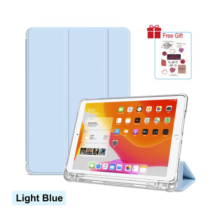 Trifold Tablet Holder Case with Pen Slot for Apple iPad Air 5 2022 / Pro 11 2021 / iPad Mini 6