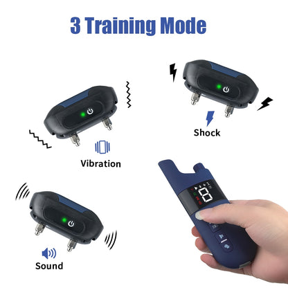 MASBRILL 800m Electric Dog Training Collar Light IP7 Waterproof Pet Remote Control  With Shock Vibration Sound Function Collars