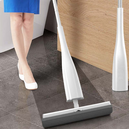 180-Degree Self-Wringing Squeeze Mop with PVA Sponge Heads - Efficient Floor Washing Solution for Household Cleaning