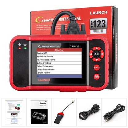 LAUNCH X431 CRP123 OBD II Diagnostic Tools Auto OBD2 EOBD Scanner Check Engine ABS SRS Airbag AT Systems DIY Scanner Free Update