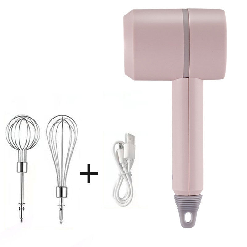 USB 2 In 1 Electric milk frother Garlic Chopper Masher Whisk Egg Beater 3-Speed Mixer Kitchen Handheld Automatic frother foamer