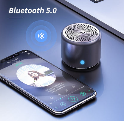 Mini Bluetooth Speaker - Enhanced with Custom Bass Radiator, IPX7 Waterproof, Ultra-Portable Design, and Travel Case Included