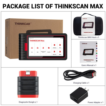 THINKCAR ThinkScan Max Automotive Diagnostic Tools Full system OBD2 Scanner AF DPF IMMO 28 Reset ECU Coding PK ThinkTool