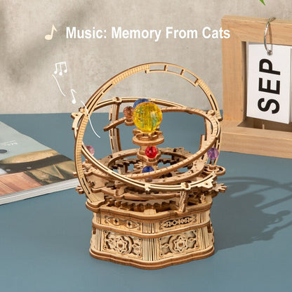 Robotime Rokr Music Box Starry Night 3D Wooden Puzzle Game Assembly Model Building Kits Toys for Children Kids Birthday Gifts