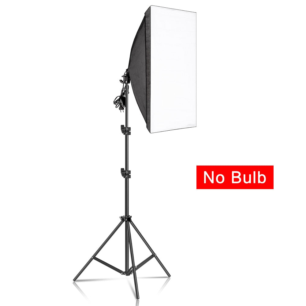 Professional Continuous Light System Equipment for Photo Studio: 50x70CM Photography Softbox Lighting Kits
