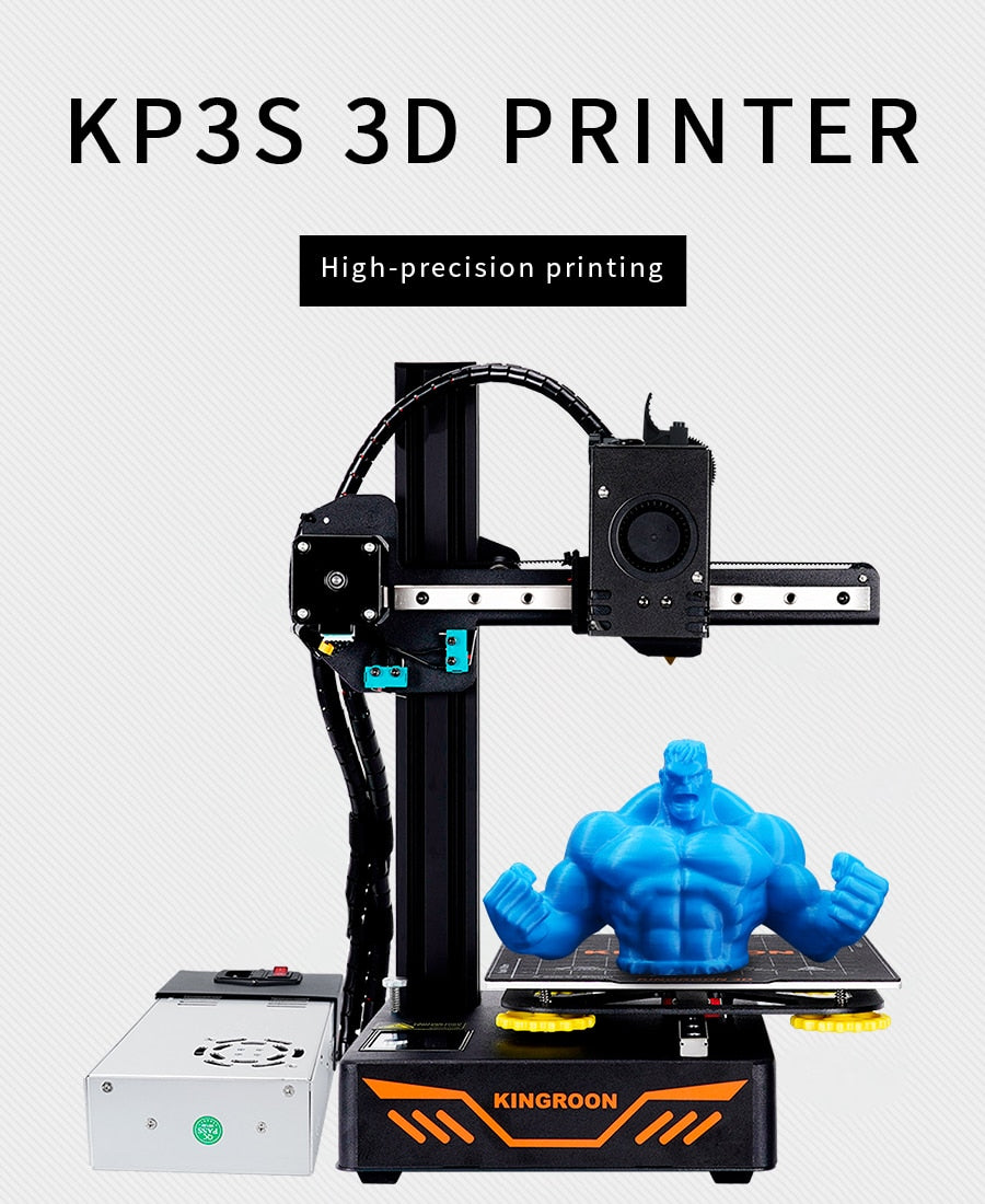 KINGROON KP3S 3D Printer High Precision Printing Upgraded DIY FDM 3d printer Kit Touch Screen KP3S Printing Size 180*180*180mm