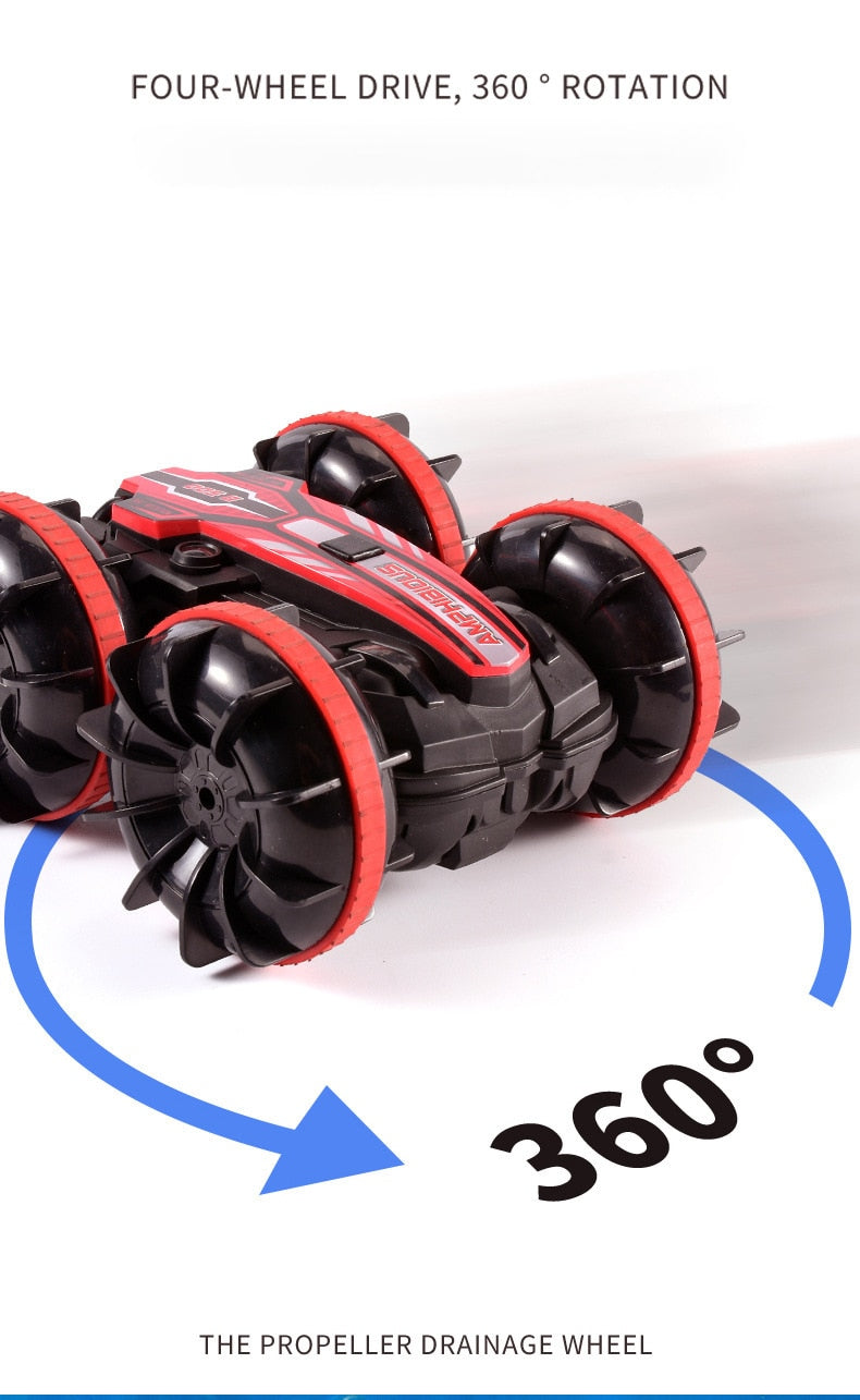 Newest High-tech Remote Control Car 2.4G Amphibious Stunt RC Car Double-sided Tumbling Driving Children's Electric Toys for Boy