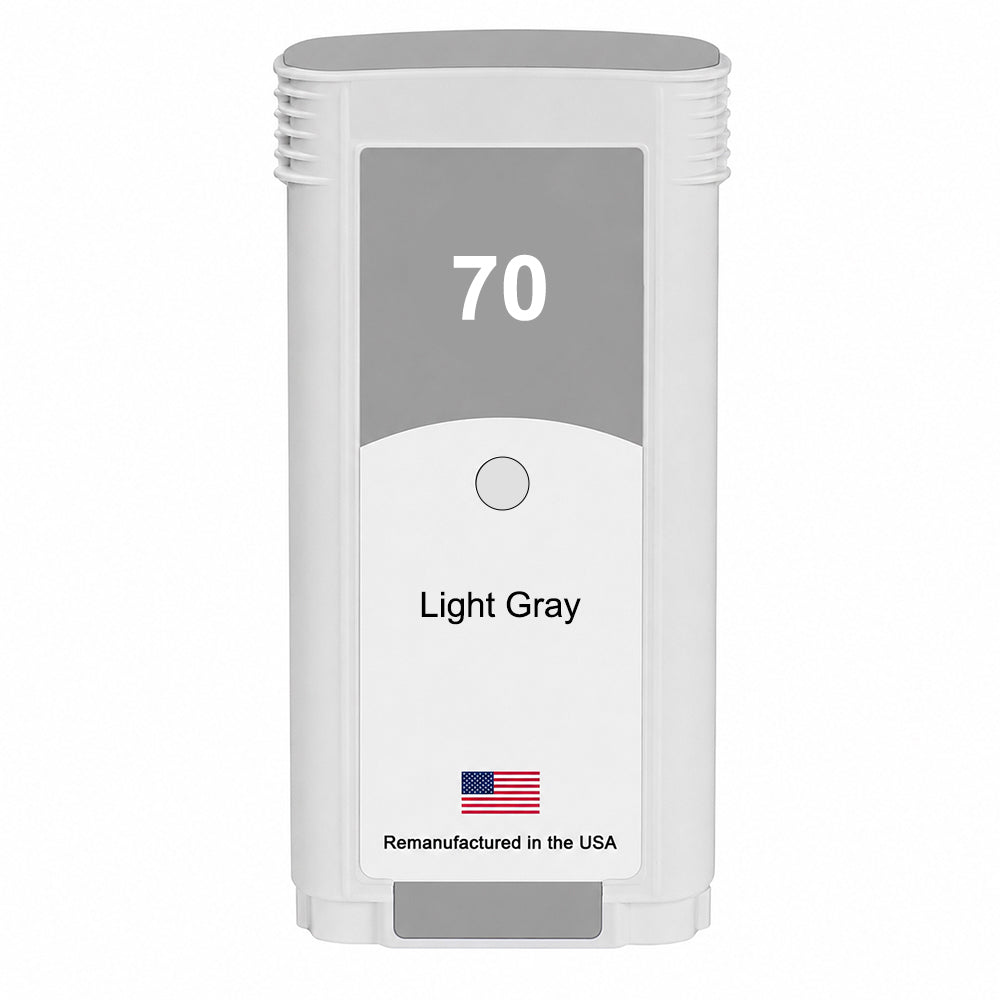 U.S. Remanufactured for HP 70 130-ml (C9451A) Light Gray Ink Cartridge
