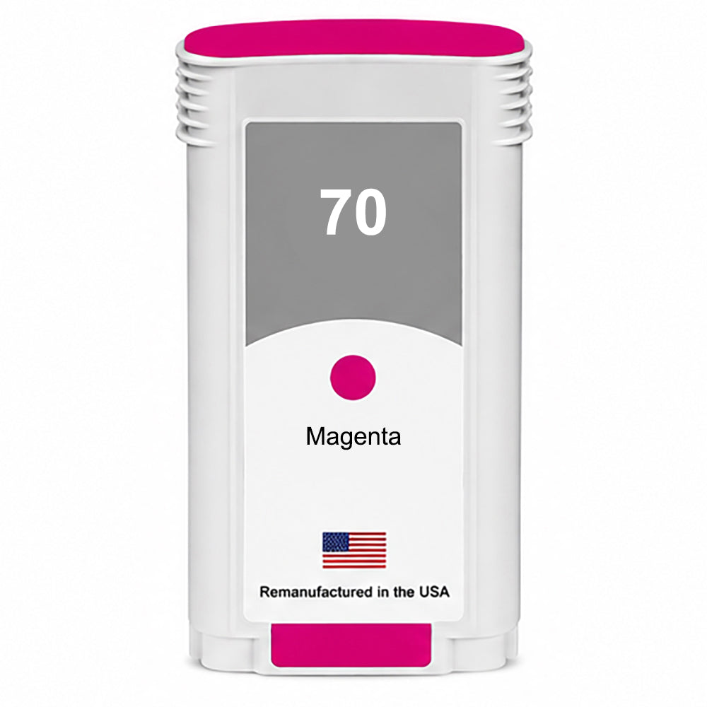 U.S. Remanufactured for HP 70 130-ml (C9453A) Magenta Ink Cartridge