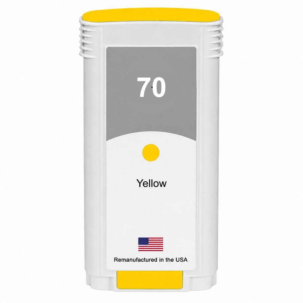 U.S. Remanufactured for HP 70 130-ml (C9454A) Yellow Ink Cartridge